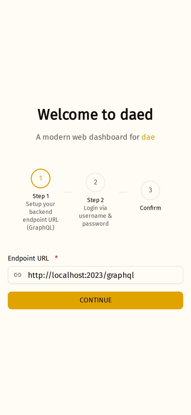 daed 移动端初始化界面官方预览