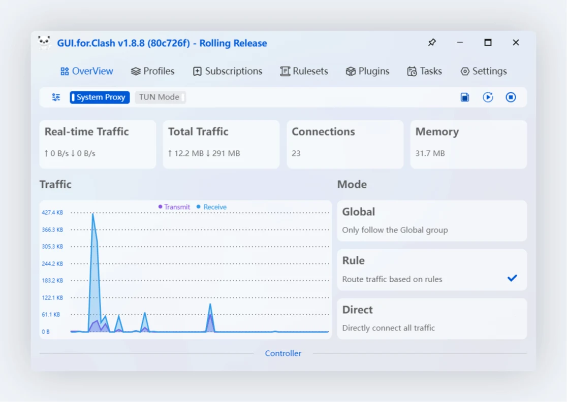 GUI.for.Clash 官方界面预览 1