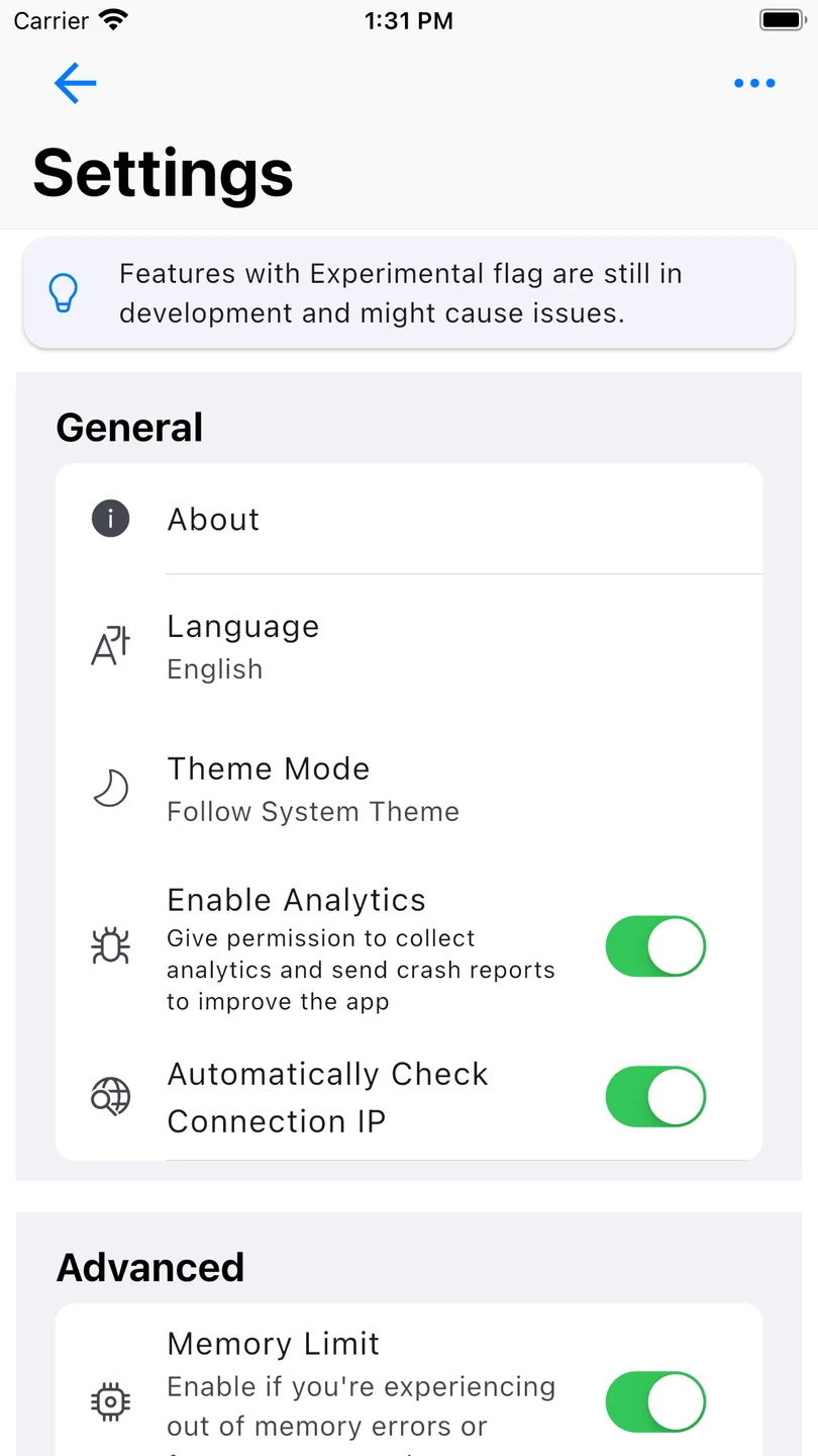 Hiddify iPhone 官方界面预览 3