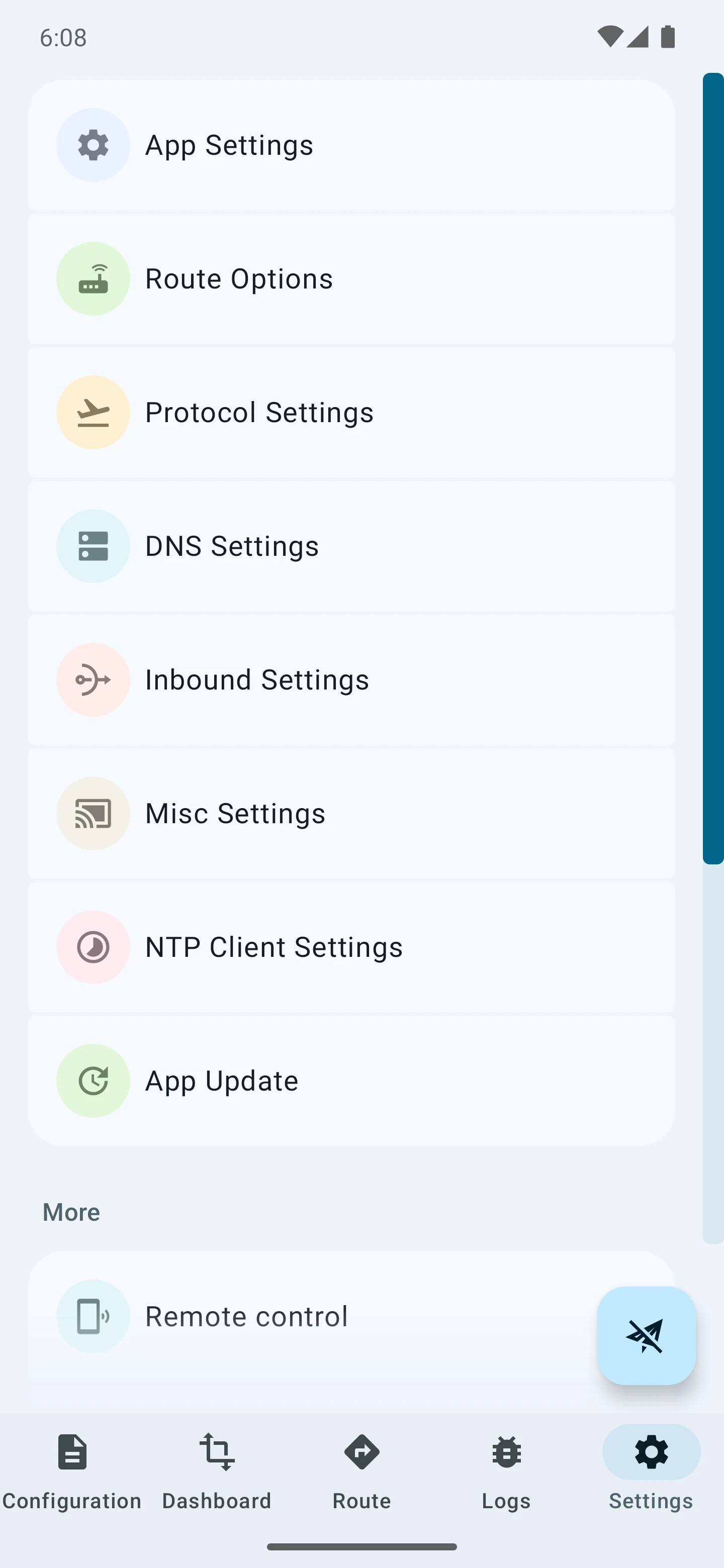 Husi Android 模拟器实测 · 设置