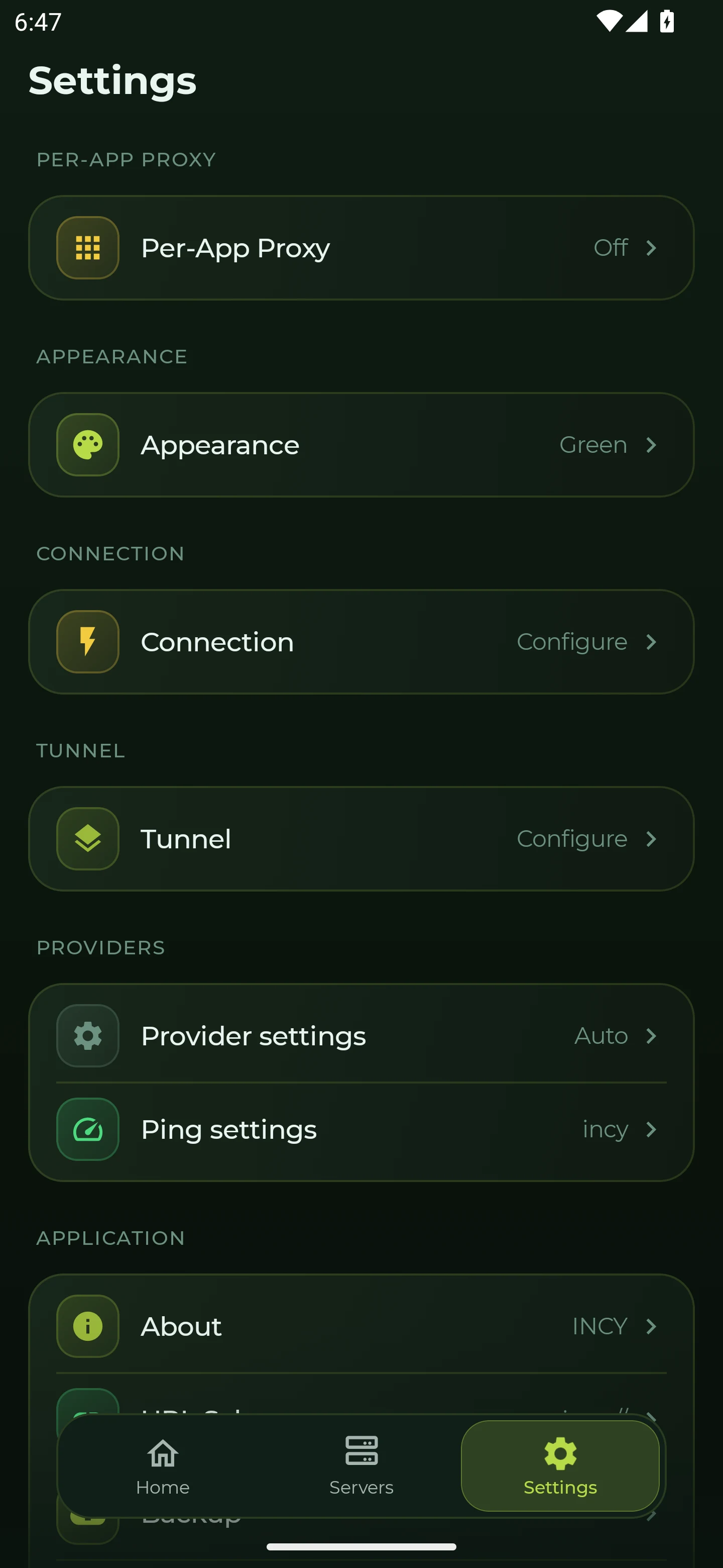 incy Android 模拟器实测 · 设置