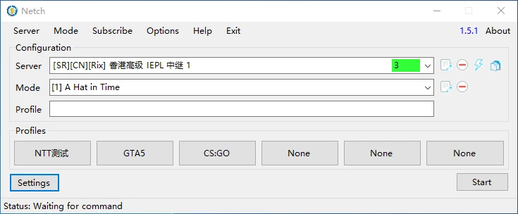 Netch Windows 英文主界面官方界面预览