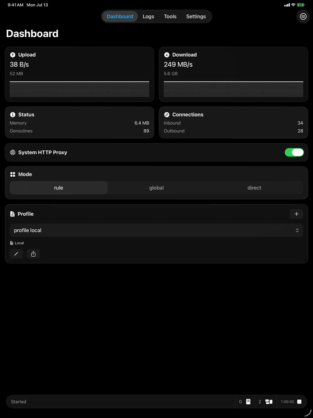 sing-box iPad 官方界面预览 4