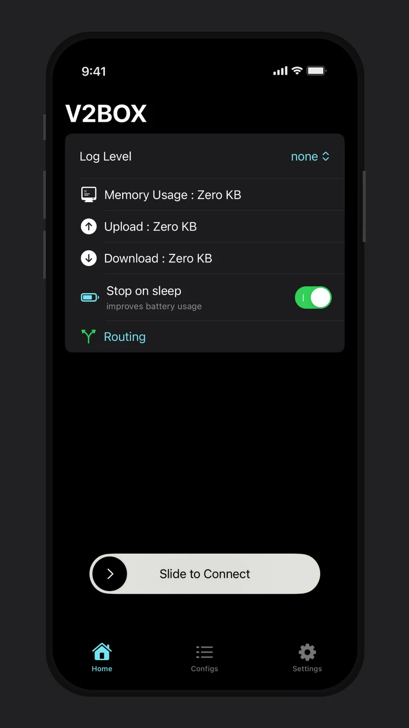 V2Box iPhone 官方界面预览 1