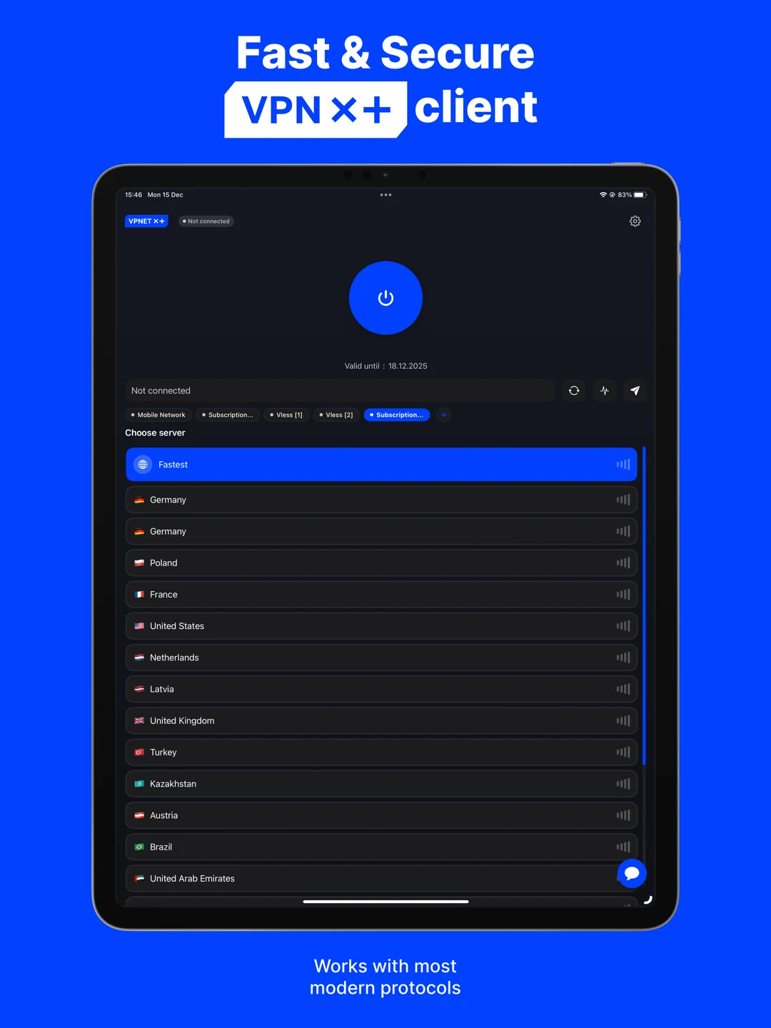 VPNET iPad 官方界面预览 5