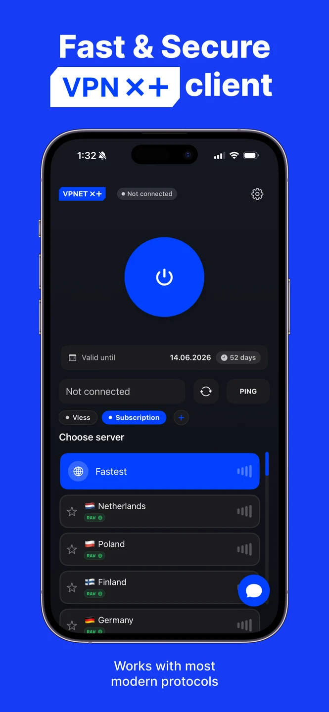 VPNET iPhone 官方界面预览 1